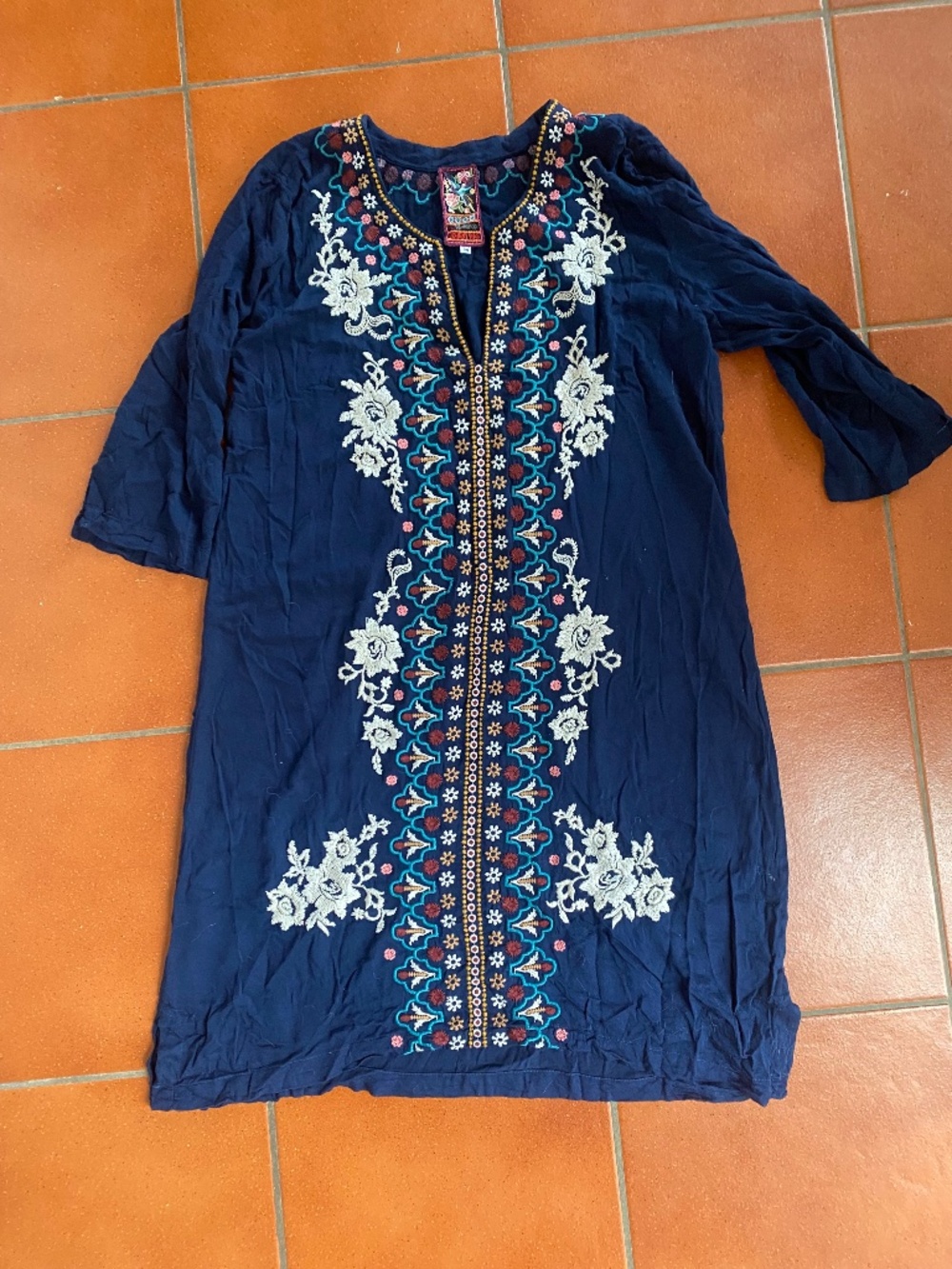 Johnny Was Tunic rayon dress, size M